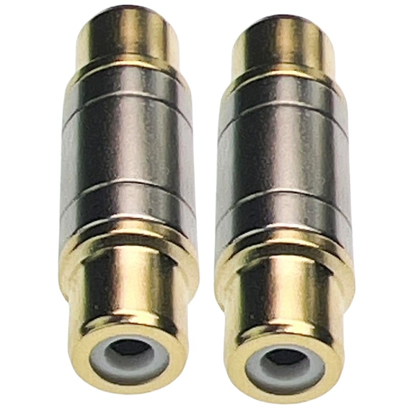 CESS Gold RCA Female to RCA Female Coupler Adapter Connector (2 Pack) - Image 3
